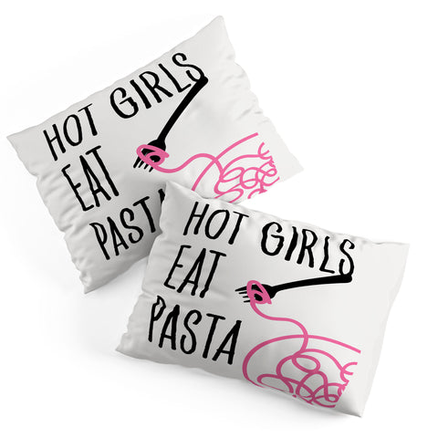 Mambo Art Studio Hot Girls Eat Pasta Pillow Shams