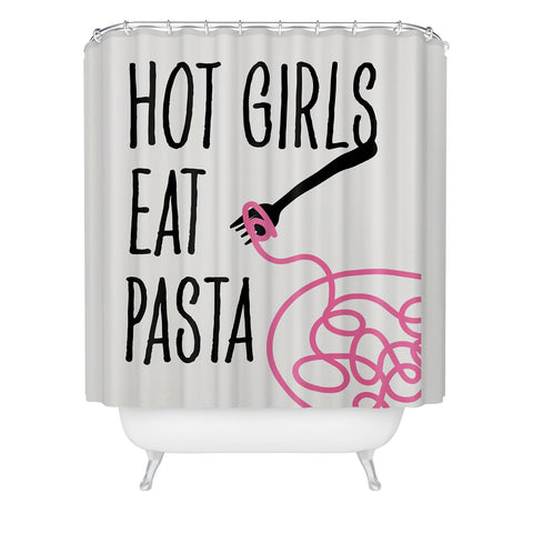 Mambo Art Studio Hot Girls Eat Pasta Shower Curtain