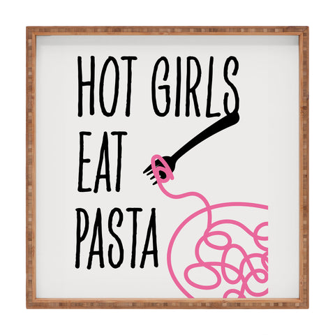 Mambo Art Studio Hot Girls Eat Pasta Square Tray