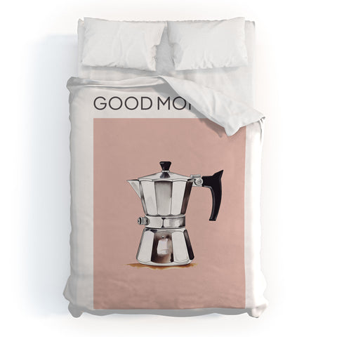 Mambo Art Studio Italian Coffee Maker Pink Duvet Cover