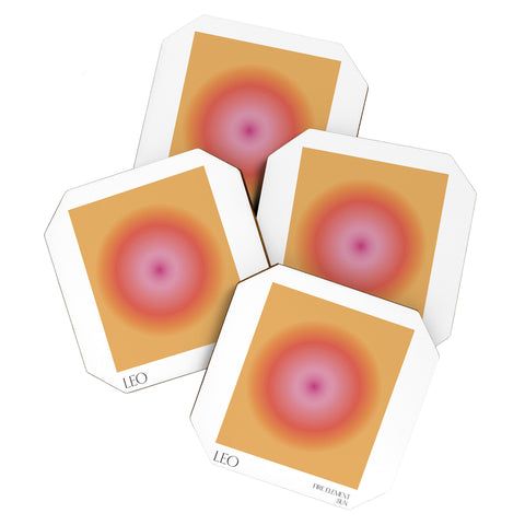 Mambo Art Studio Leo Aura Coaster Set