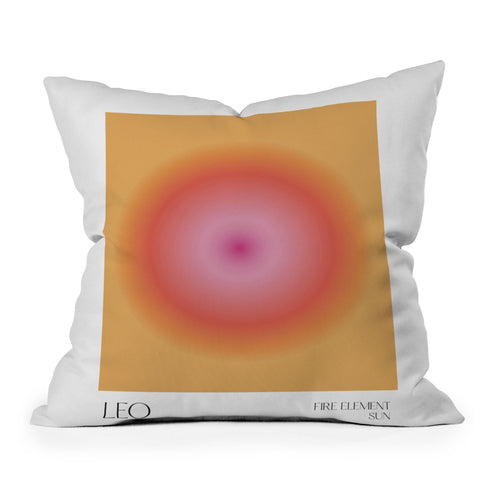 Mambo Art Studio Leo Aura Throw Pillow