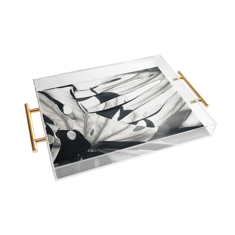Mambo Art Studio Monstera Monochrome Acrylic Tray
