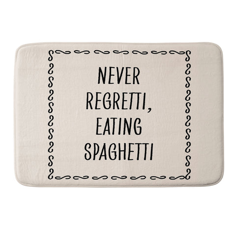 Mambo Art Studio Never Regretti Spaguetti Memory Foam Bath Mat