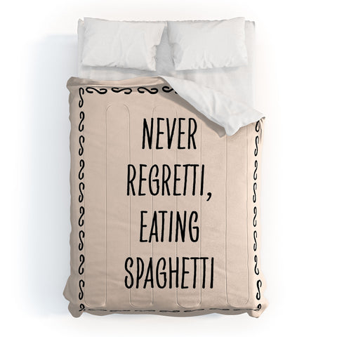 Mambo Art Studio Never Regretti Spaguetti Comforter
