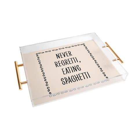 Mambo Art Studio Never Regretti Spaguetti Acrylic Tray