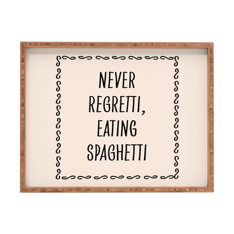 Mambo Art Studio Never Regretti Spaguetti Rectangular Tray