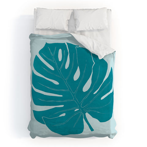 Mambo Art Studio Paper Monstera Duvet Cover