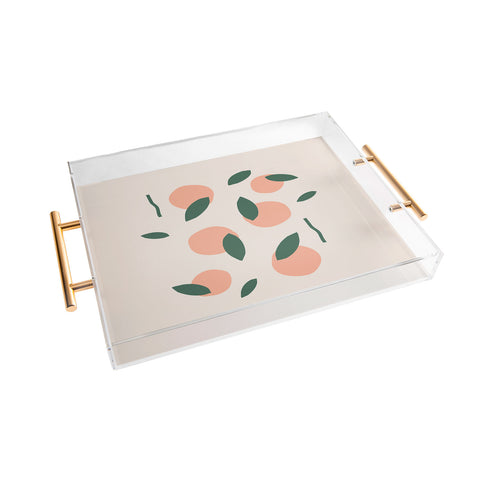 Mambo Art Studio Peaches and Oranges Acrylic Tray