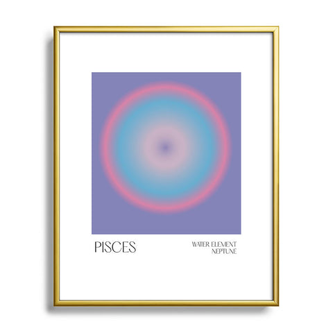 Mambo Art Studio Pisces Aura Metal Framed Art Print