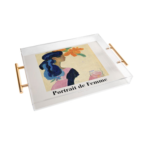 Mambo Art Studio portrait de femme 02 Acrylic Tray