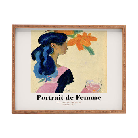 Mambo Art Studio portrait de femme 02 Rectangular Tray