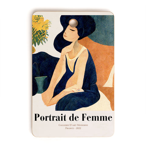 Mambo Art Studio portrait de femme Cutting Board Rectangle