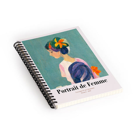 Mambo Art Studio portrait de femme flowers Spiral Notebook