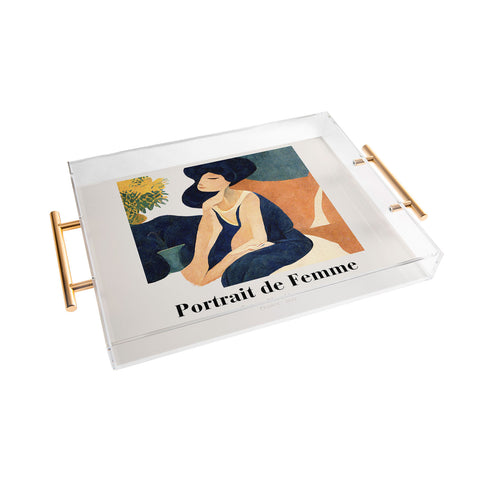 Mambo Art Studio portrait de femme Acrylic Tray