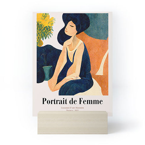 Mambo Art Studio portrait de femme Mini Art Print