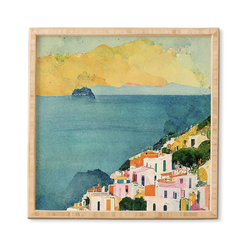 Mambo Art Studio Positano View Framed Wall Art