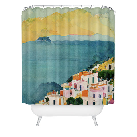 Mambo Art Studio Positano View Shower Curtain