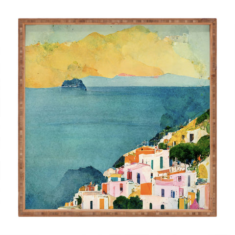 Mambo Art Studio Positano View Square Tray