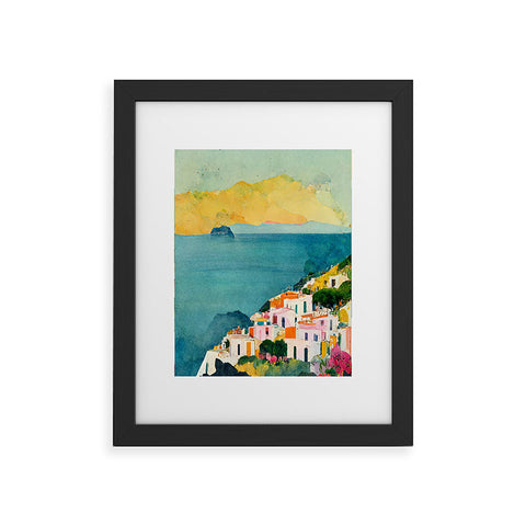 Mambo Art Studio Positano View Framed Art Print