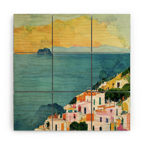 Mambo Art Studio Positano View Wood Wall Mural