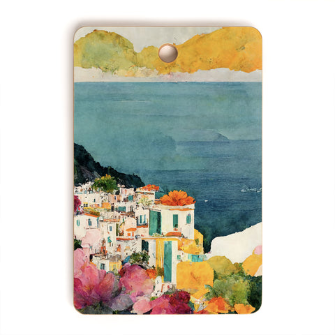 Mambo Art Studio Positano Watercolour Cutting Board Rectangle