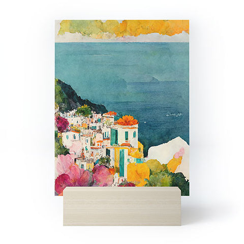 Mambo Art Studio Positano Watercolour Mini Art Print