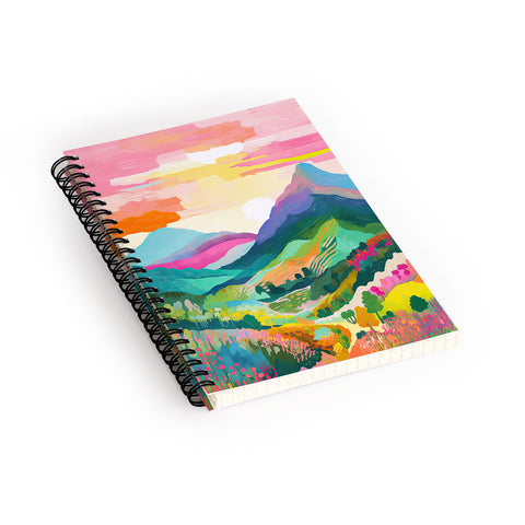 Mambo Art Studio Rainbow Mountain Painting Spiral Notebook