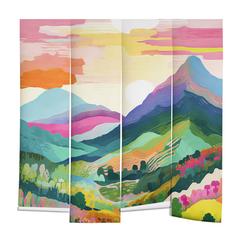Mambo Art Studio Rainbow Mountain Painting Wall Mural