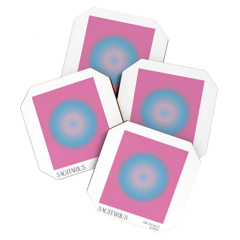 Mambo Art Studio sagitarius aura Coaster Set