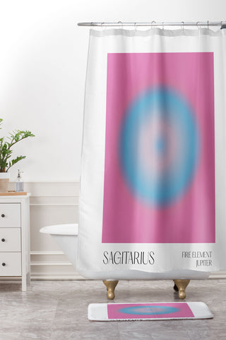 Mambo Art Studio sagitarius aura Shower Curtain And Mat