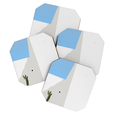 Mambo Art Studio Santorini Illustration Coaster Set