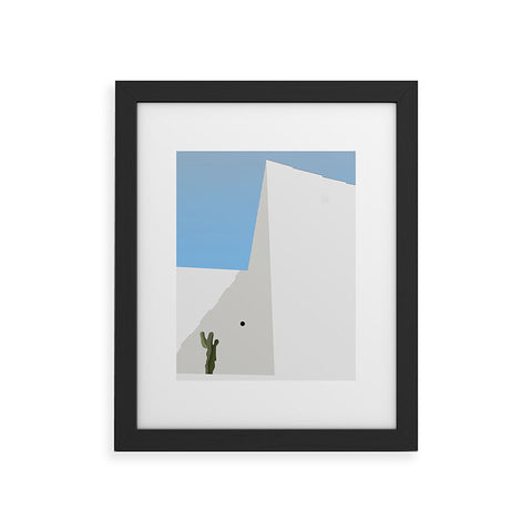 Mambo Art Studio Santorini Illustration Framed Art Print