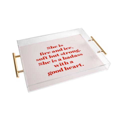 Mambo Art Studio She is Fire and Ice Acrylic Tray