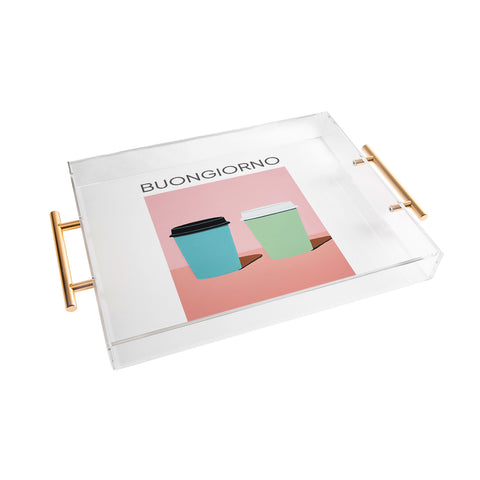 Mambo Art Studio Take away coffee Buongiorno Acrylic Tray