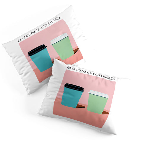 Mambo Art Studio Take away coffee Buongiorno Pillow Shams