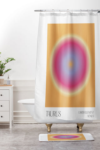 Mambo Art Studio taurus aura Shower Curtain And Mat