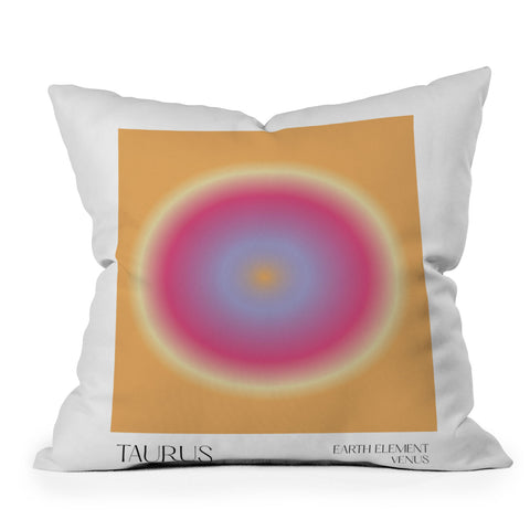 Mambo Art Studio taurus aura Outdoor Throw Pillow