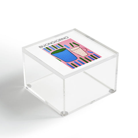 Mambo Art Studio Tea Coffee cups Buongiorno Acrylic Box