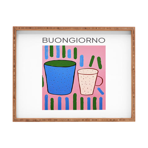 Mambo Art Studio Tea Coffee cups Buongiorno Rectangular Tray