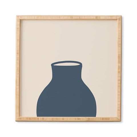 Mambo Art Studio Terracota Blue Vase Framed Wall Art havenly