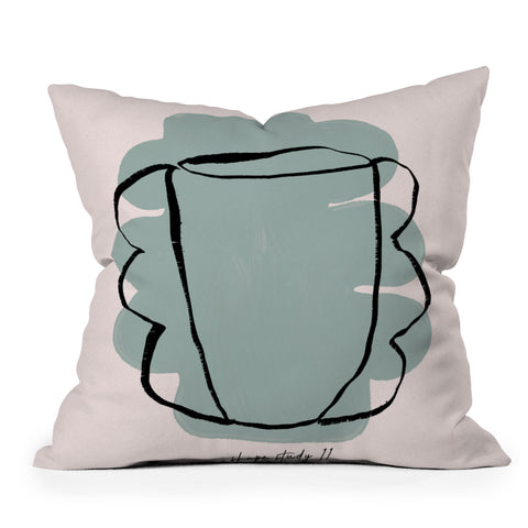 Mambo Art Studio Vase Shape Study 11 Outdoor Throw Pillow