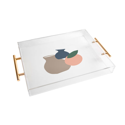 Mambo Art Studio Vases and Fruits Acrylic Tray