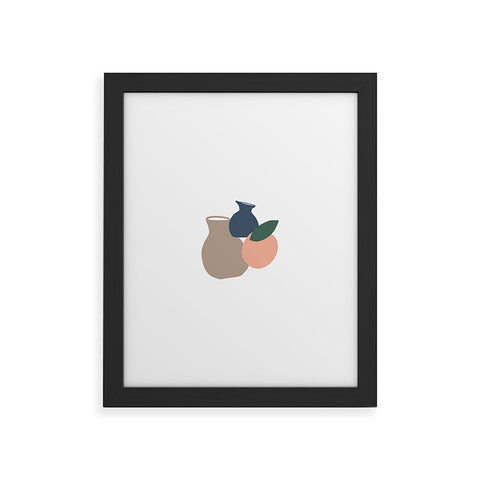 Mambo Art Studio Vases and Fruits Framed Art Print