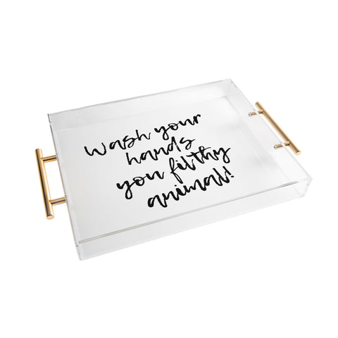 Mambo Art Studio Wash your hands Acrylic Tray