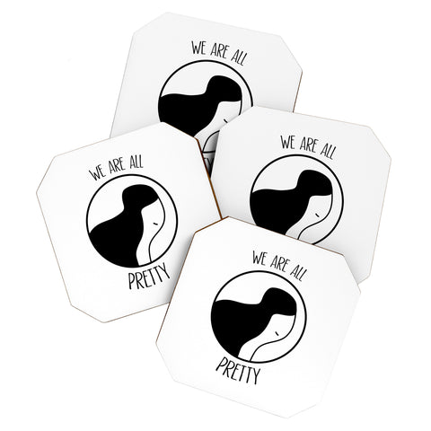 Mambo Art Studio We Are All Pretty Coaster Set