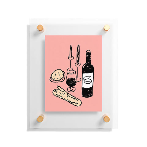 Mambo Art Studio Wine and Dread Floating Acrylic Print