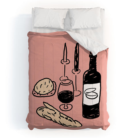 Mambo Art Studio Wine and Dread Comforter