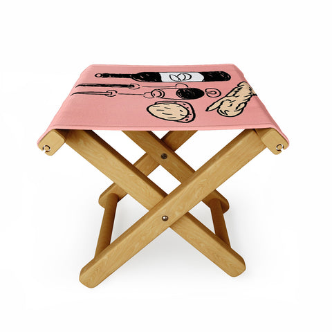 Mambo Art Studio Wine and Dread Folding Stool