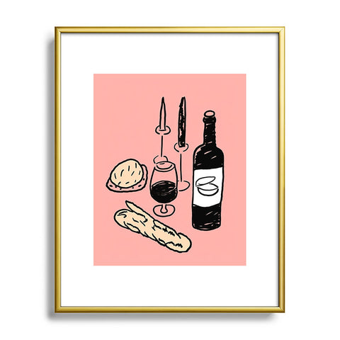 Mambo Art Studio Wine and Dread Metal Framed Art Print